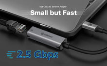Load image into Gallery viewer, Ankmax USB C to Ethernet Adapter 2.5Gb, Ethernet Adapter UC312G2 for Laptop, Aluminum with Thermal Design, Type C (Thunderbolt 5/4/3 Compatible) to RJ45 Network LAN Internet, Compatible for MacBook Air/Pro, XPS