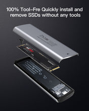 Load image into Gallery viewer, ANKMAX UC31M2 NVMe and SATA M.2  Enclosure USB 3.1 10Gbps Aluminum  External Enclosure