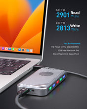 Load image into Gallery viewer, ANKMAX UC4M3 USB4 SSD Enclosure with Fan and RGB Light for NVMe M.2 SSD
