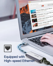 Load image into Gallery viewer, Ankmax USB C to Ethernet Adapter 2.5Gb, Ethernet Adapter UC312G2 for Laptop, Aluminum with Thermal Design, Type C (Thunderbolt 5/4/3 Compatible) to RJ45 Network LAN Internet, Compatible for MacBook Air/Pro, XPS
